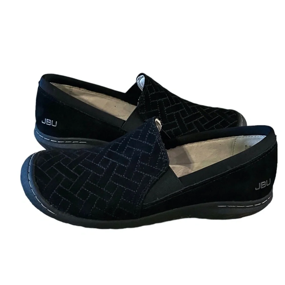 JBU by JAMBU Womens Cherry Hill Shoes Size‎ 6.5 Black Leather Slip On Shoe